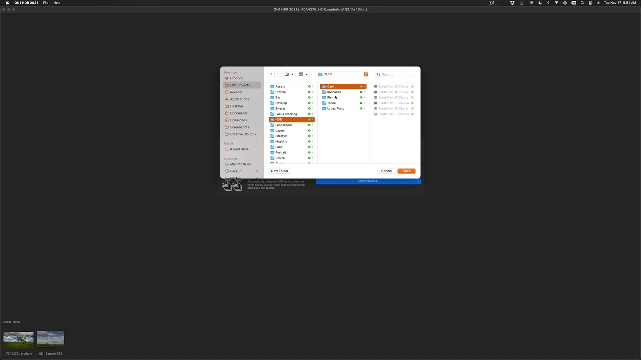 Batch Processing with ON1 HDR 2021