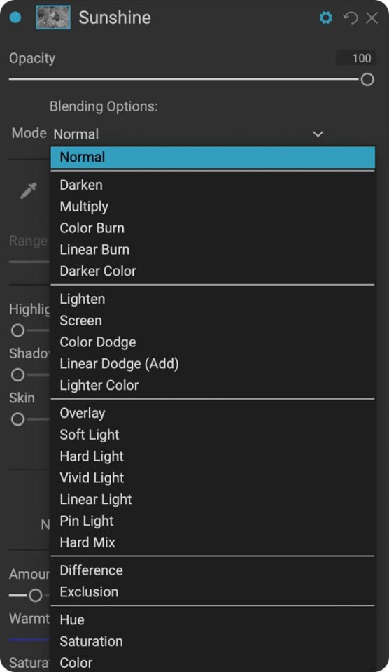 ON1 Effects Blend Modes