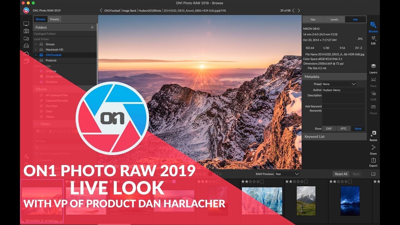 ON1 Photo RAW 2019 Live Look