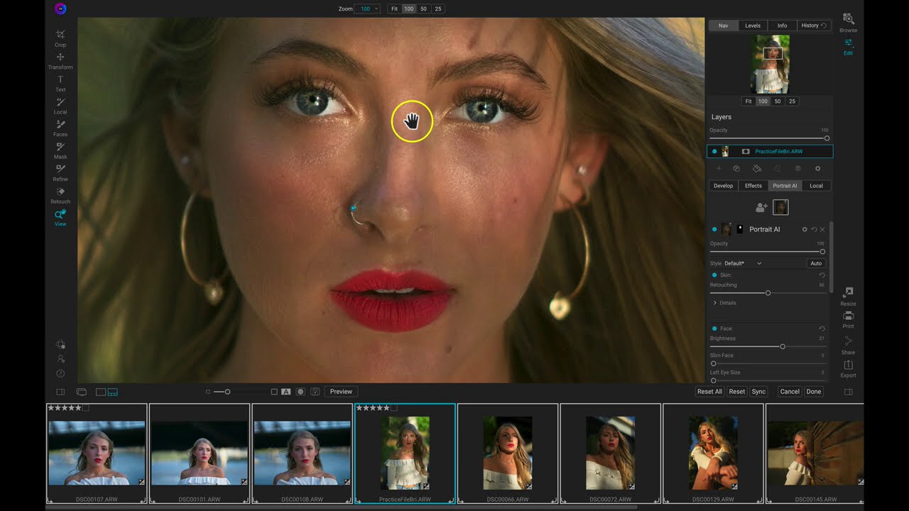 Retouch an Entire Portrait Shoot Automatically