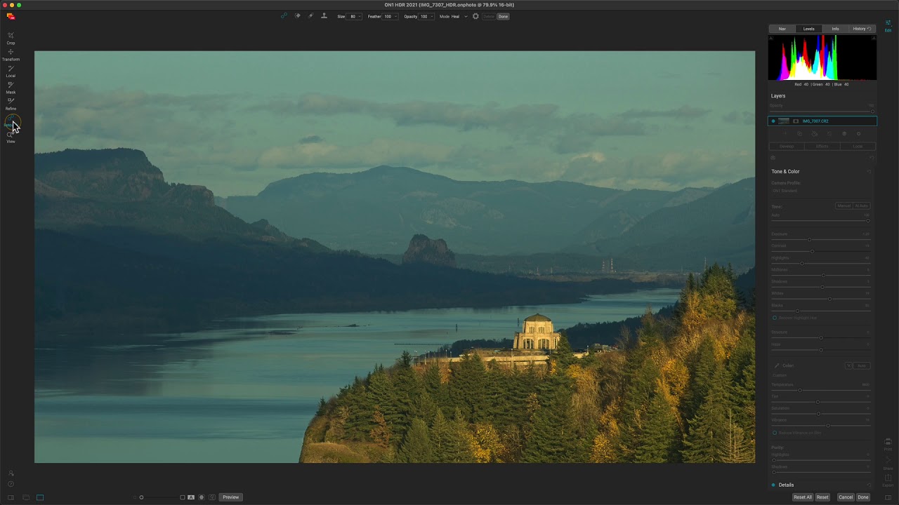 Selectively Applying Filters in ON1 HDR 2021