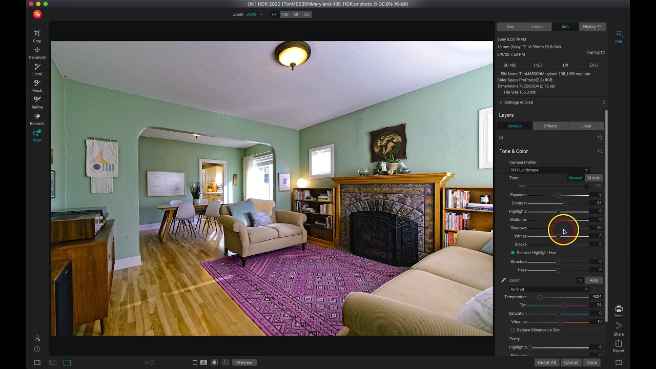 Using ON1 HDR 2020 as a Plug-In for Lightroom