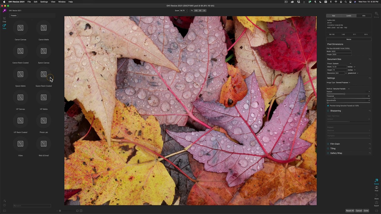 Using ON1 Resize 2021 as a Lightroom Plugin