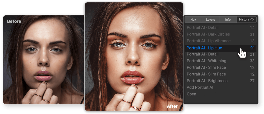 Non-Destructive AI Photo Retouching